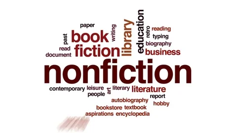 Nonfiction animated word cloud, text design animation. Stock Footage 78141200
