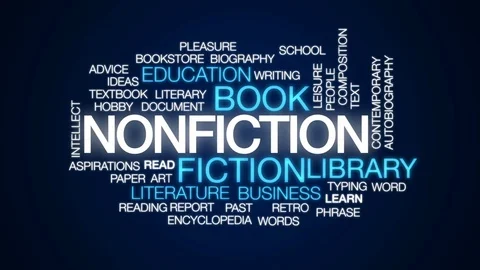 Nonfiction animated word cloud, text design animation. Stock Footage 78551923