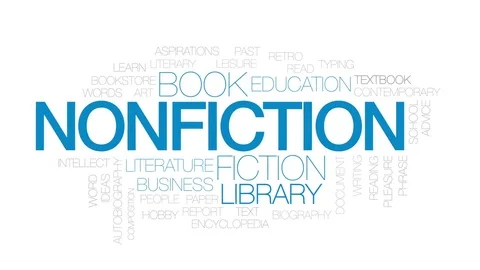 Nonfiction animated word cloud, text design animation. Kinetic typography. Stock Footage 79042498