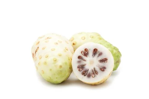 Noni fruit isolated Stock Photos