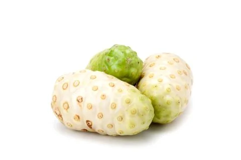Noni fruit isolated Stock Photos