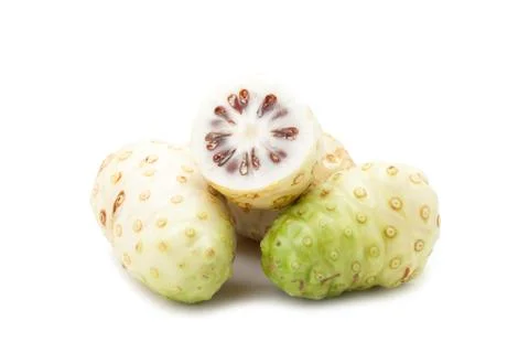 Noni fruit isolated Stock Photos