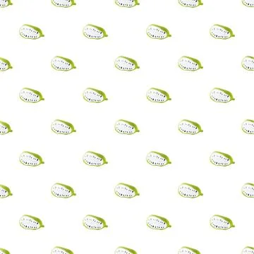 Noni fruit seamless pattern on white background Stock Illustration