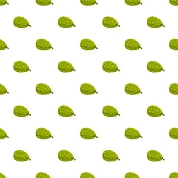 Noni fruit tropical seamless vector pattern background Stock Illustration