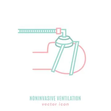 Noninvasive lung ventilation icon Stock Illustration