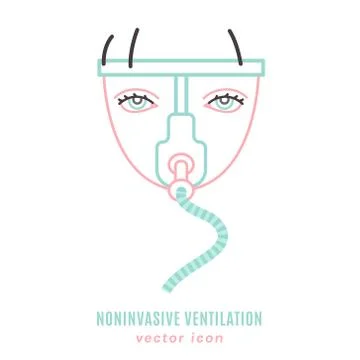 Noninvasive lung ventilation icon Stock Illustration