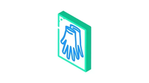 Nonlatex gloves first aid isometric icon animation Vídeos de archivo 327295083