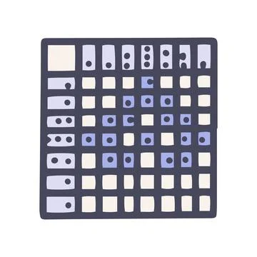 Nonogram color vector doodle simple icon design Illustrazione stock