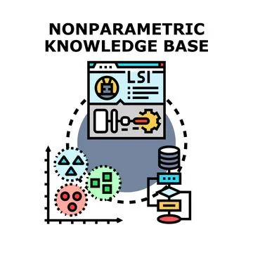 Nonparametric knowledge base abstract concept illustration Illustrazione stock