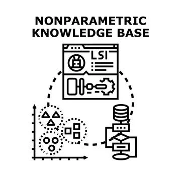 Nonparametric knowledge base abstract concept illustration 스톡 일러스트