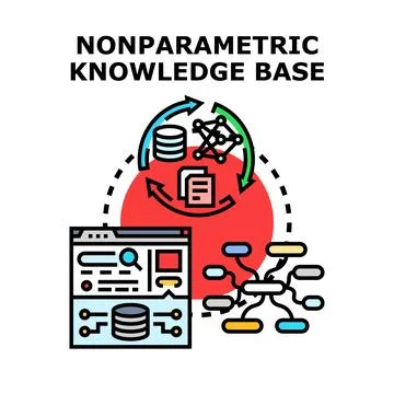 Nonparametric knowledge base system developing digital information Stock Illustration