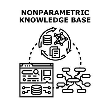 Nonparametric knowledge base system developing digital information Stock-Illustration