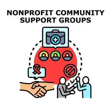 Nonprofit community support groups vector concept Stock Illustration