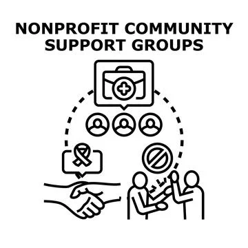 Nonprofit community support groups vector concept Stock Illustration