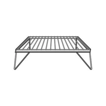 Nonstick grill rack cartoon vector illustration Illustrazione stock