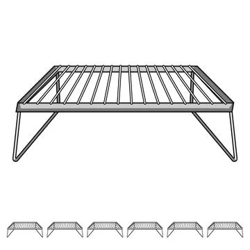 Nonstick grill rack cartoon vector graphic Stock Illustration