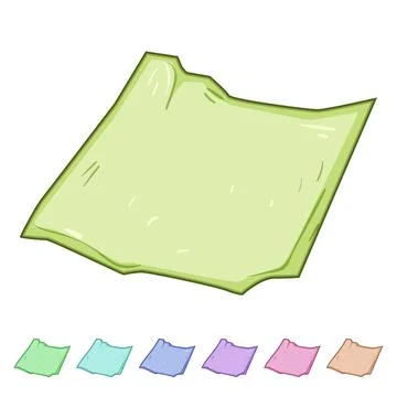 Nonstick parchment paper cartoon vector graphic Stock Illustration