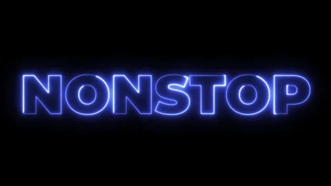 Nonstop Neon Text Animation Design Video stock 318339187