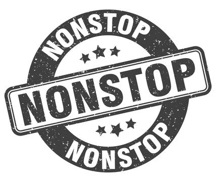 Nonstop stamp. nonstop label. round grunge sign Stock Illustration