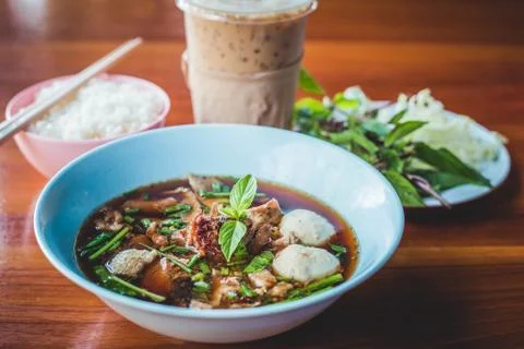 Noodle beef Fotos Stock