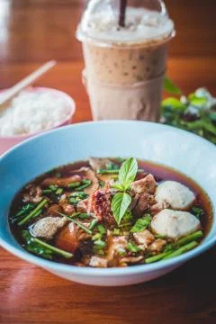 Noodle beef Fotos Stock