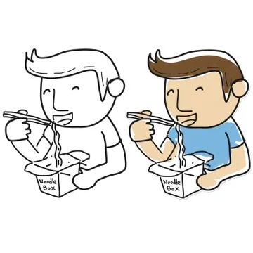 Noodle box Stock Illustration