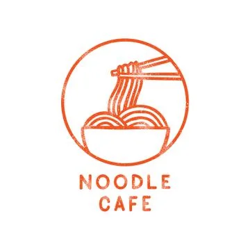 Noodle cafe logotype. Stock Illustration