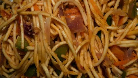 Noodle close up shot Stock Photos