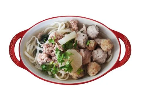 Noodle with fish balls Stock Photos