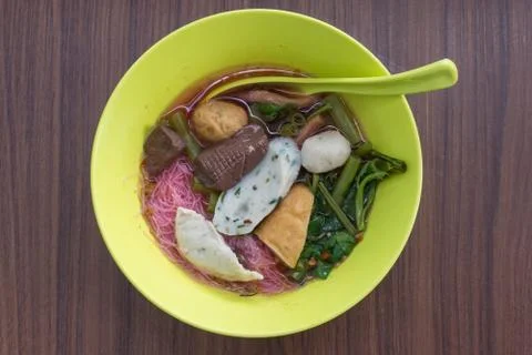 Noodle Fish Balls Stock Photos
