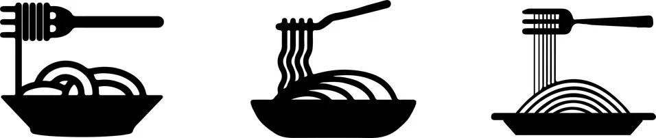 Noodle icon isolated on background Stock Illustration