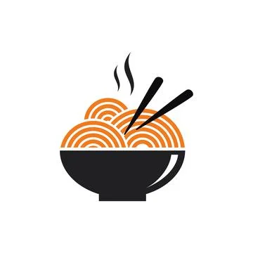 Noodle Logo Design Vector Template Stock Illustration