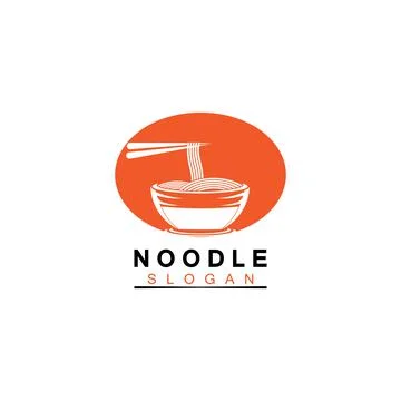 Noodle logo Vector Icon llustration design template.Suitable for any business Stock Illustration