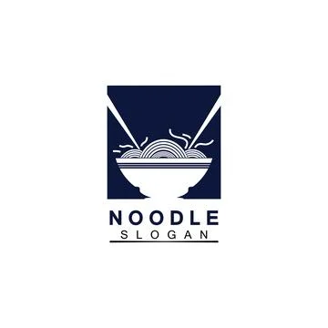 Noodle logo Vector Icon llustration design template.Suitable for any business Stock Illustration