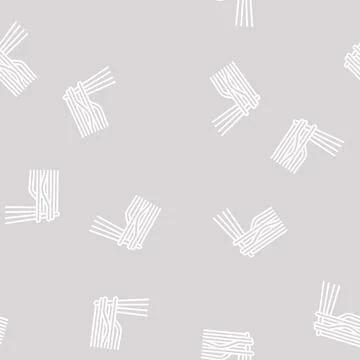 Noodle pasta line seamless pattern Stock Illustration