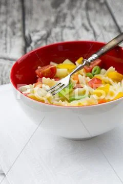 Noodle Salad In A Bowl