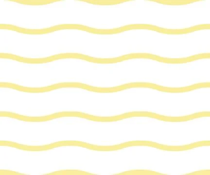 Noodle seamless pattern. Yellow waves. Abstract wavy background. Vector illus 스톡 일러스트