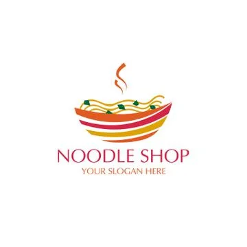 Noodle shop logo Stock Illustration