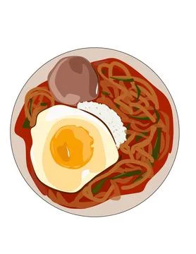 Noodle soup Stock Illustration
