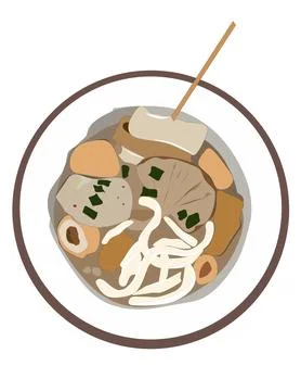 Noodle soup Stock Illustration