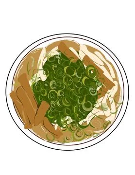 Noodle soup Illustrazione stock