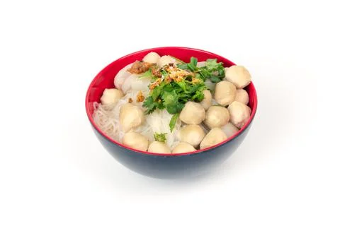 Noodle soup isolated Stock Photos