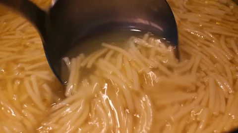 Noodle soup ready to serve Stock Footage 236798442