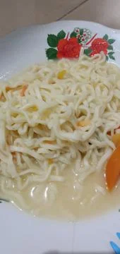 Noodle Soup With Simple Spices Stock Photos
