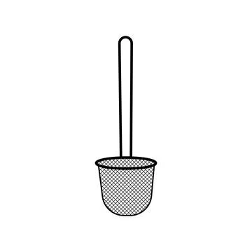 Noodle strainer icon Stock Illustration