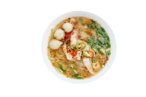 Noodle on white background Stock Photos