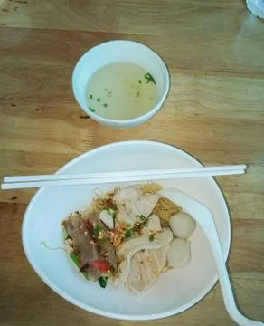 Noodles in a bowl Stock Photos