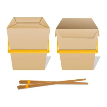 Noodles box Stock Illustration
