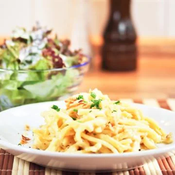 Noodles with cheese Foto stock