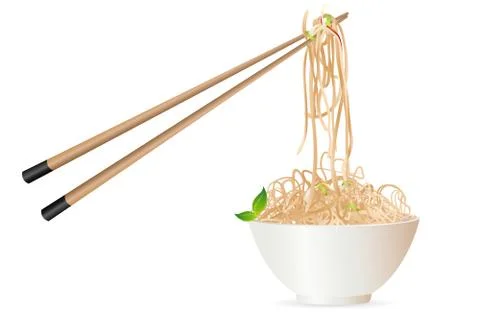 Noodles with chopstick Stock Illustration